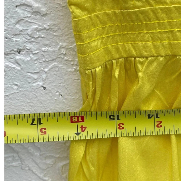 Calypso Womens St Barth Silk Topless Mini Dress Yellow Sz 10 - Picture 4 of 11